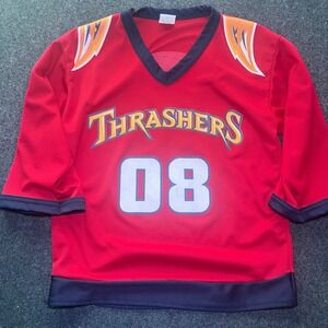Atlanta Thrashers Jersey Kids Large Red Excellent UPS Logo 08 Sport Mesh